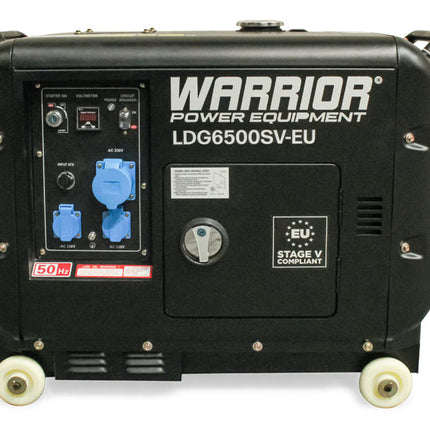 Warrior 5500W Silent Diesel Generator 1-phase ATS