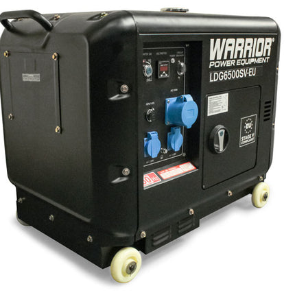 Warrior 5500W Silent Diesel Generator 1-phase ATS